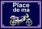 plaque " PLACE DE MA MOTOBECANE MBK 51 MAGNUM RACING blanc " ( idée cadeau  )