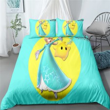 Peach Super Mario Twin/Full/Queen/King Bed Duvet/Quilt Cover Set Pillowcase Set