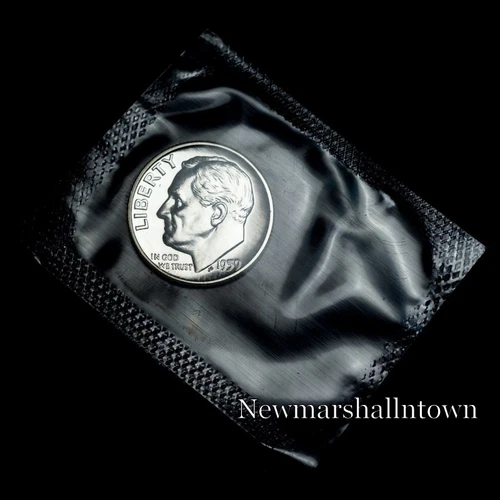 1959 Roosevelt Silver Mint Proof from Original U.S. Proof Set in Mint Cellophane