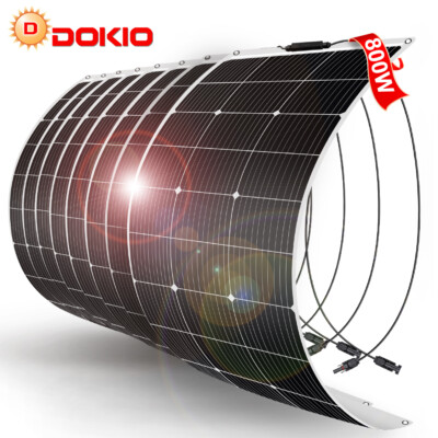Dokio 8*100w 800w Flexible Mono Portable Solar Panel for Home/Caravan/RV/Boat