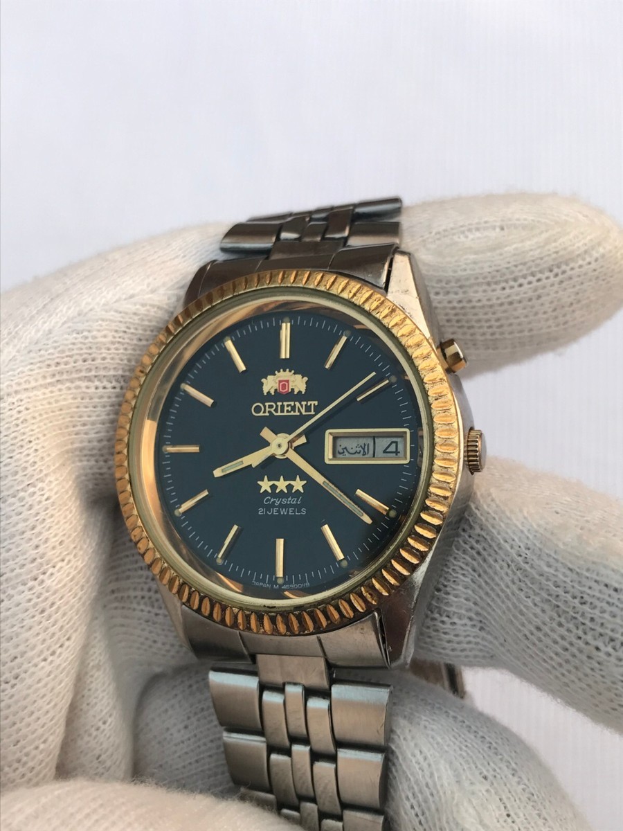 美品 ORIENT AB00-A0-A ゴールドCrystal 21JEWELS Vintage Orient Crystal Automatic 21 Jewels Original Japan