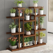 XL Large Wooden Plant Stand Outdoor Garden Balcony Patio Flower Display Shelves 