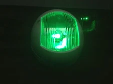 MARINE BOAT GREEN STARBOARD LED NAVIGATION LIGHT VERTICAL MOUNT