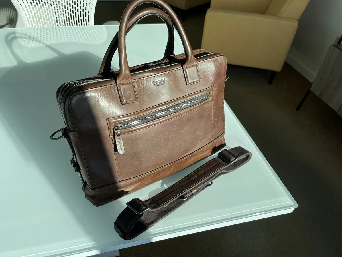 SHINOLA BEDROCK BRIEF Classy Leather Briefcase