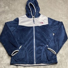 THE NORTH FACE Girl's Denali Blue Zip Up Fleece Jacket Polartec M