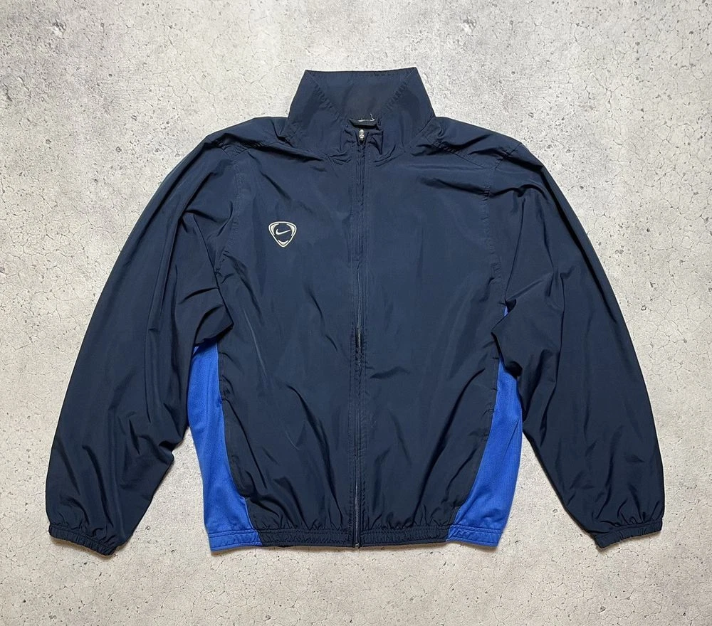 Vintage Nylon Windbreaker Jacket Nike Drill Swoosh Logo Y2K