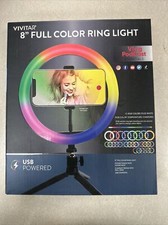 Vivitar 8 inch Full Color Ring Light Brand New Open Box. Works Great