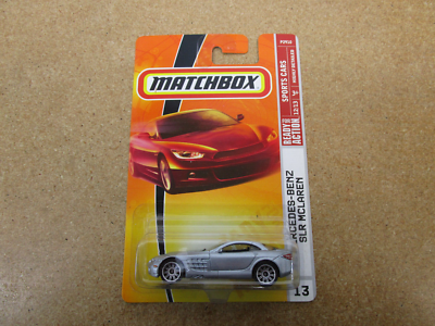 Mercedes Benz SLR McLaren Matchbox Sports Cars 2008 silver car 1