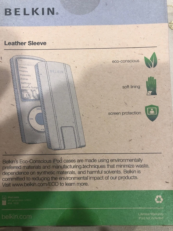 Belkin 皮革保护套 适用于 iPod Nano F8Z383 黑色 — 第 2/2 张图片