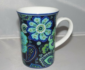 Vera Bradley Blue Rhapsody Ceramic Coffee Mug Tea Cup No Lid