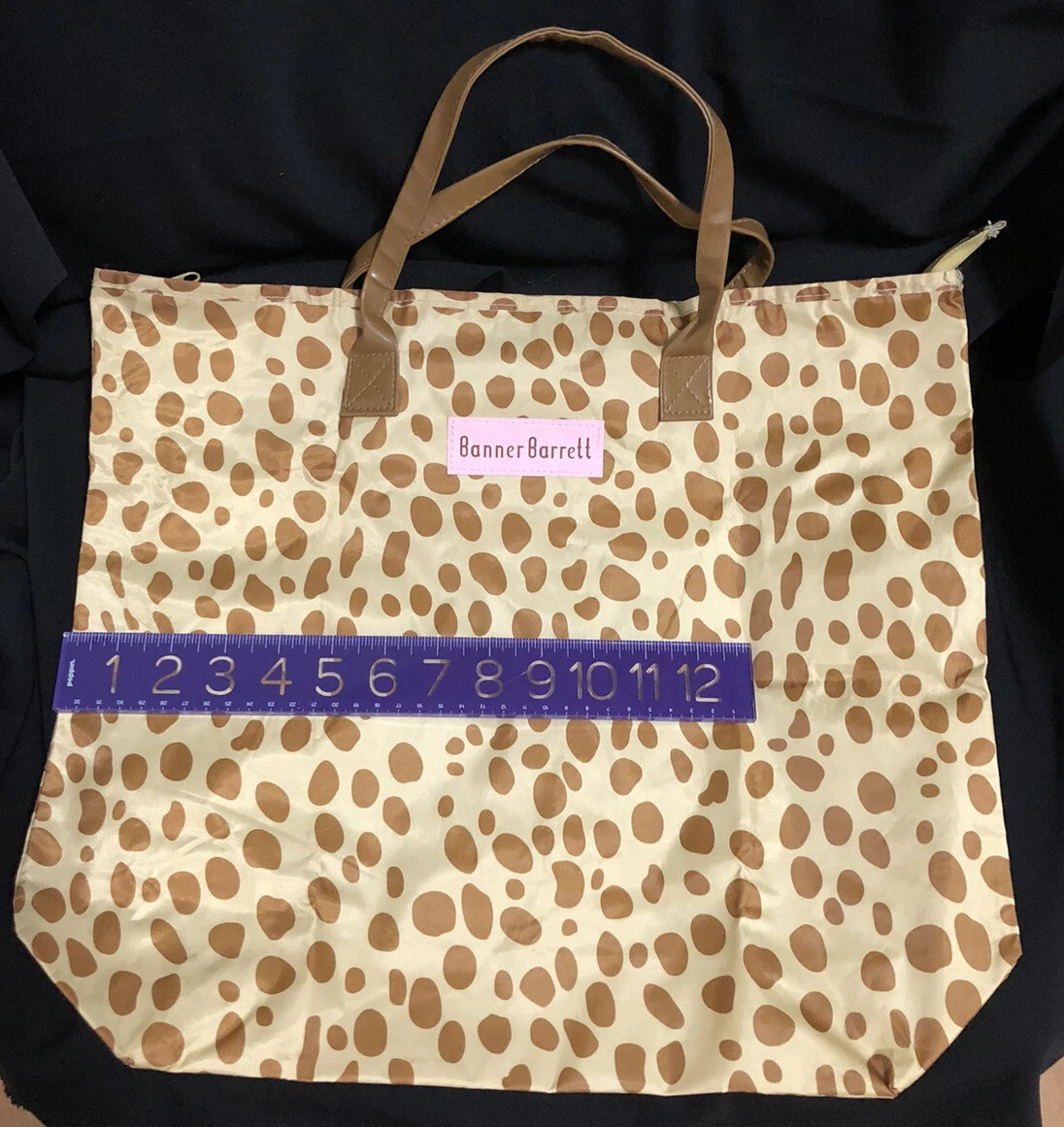 Cute Brown Leopard Pink Banner Barrett Lego Tote Bag