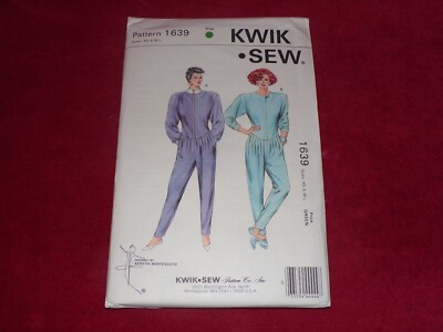   KWIK SEW #1639 - LADIES (2 STYLE) LONG JOHN STYLE JUMPSUIT PATTERN  XS-LG FF