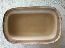 VINTAGE PAMPERED CHEF RECTANGULAR BAKER Stoneware Deep Dish Roasting Pan OR Lid