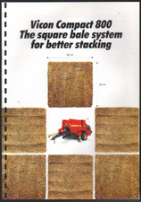 Vicon "Compact 800" Square Bale System Brochure Leaflet