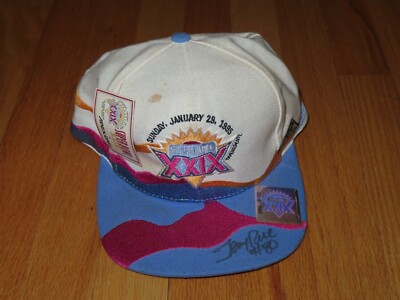 Vintage Apex JERRY RICE signed SUPER BOWL XXIX (Snap Back) 49ERS