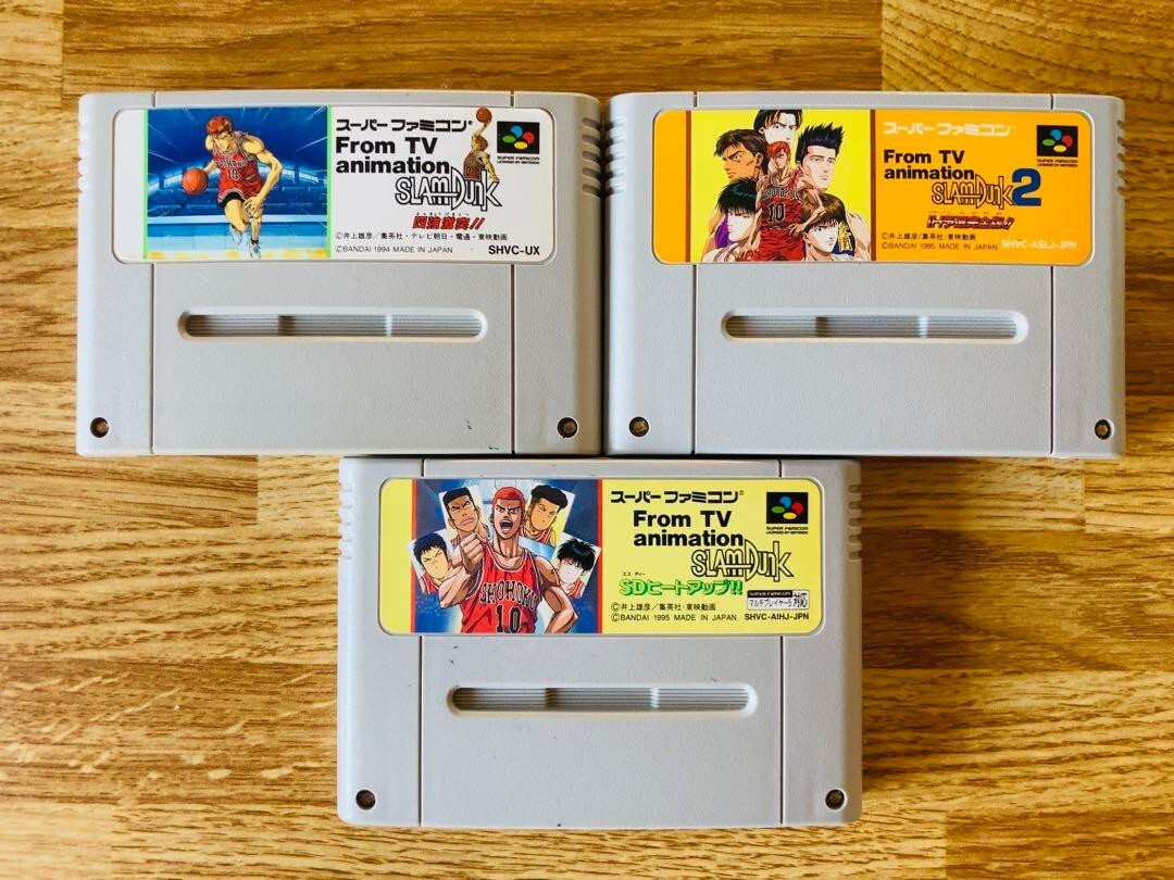 SLAM DUNK SFC 3Games set SNES Super Famicom Japan Version