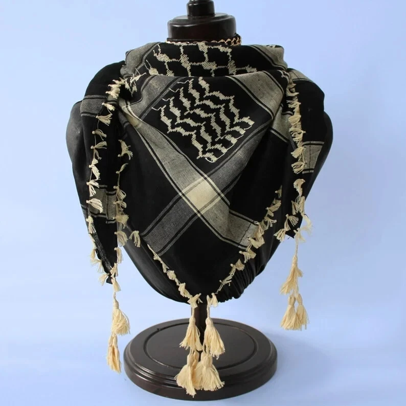 Palestinian Unique Arafat Keffiyeh Shawl Jordanian Slight Traditional Shemagh