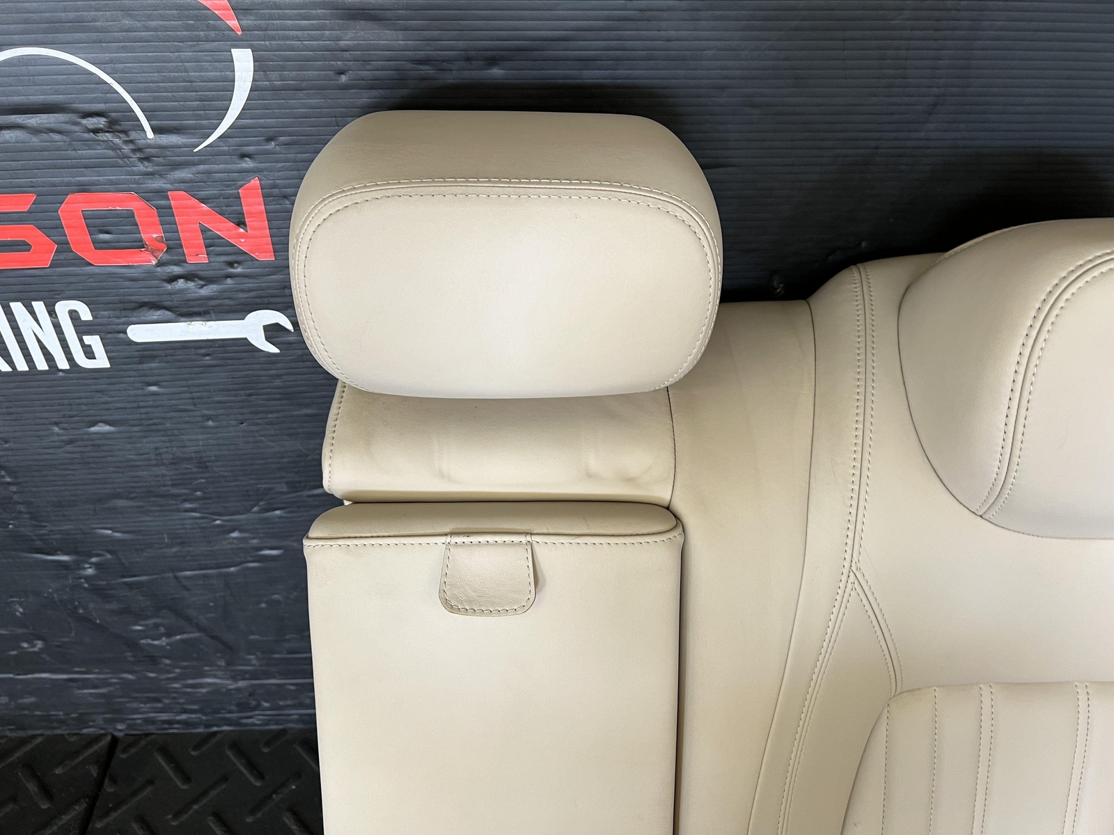 2016 MASERATI GHIBLI REAR DRIVER BACK UPPER SEAT CUSHION W/HEADREST TAN LEATHER
