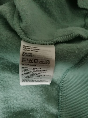 Sweatjacke Hoodie Kapuzenjacke Grün Relaxed Fit M H&M Basic - Bild 5 von 7