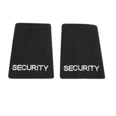 Bestickte SICHERHEIT schwarze Schulterklappen Schieberegler Schulter Rutsche Uniform Abzeichenschutz