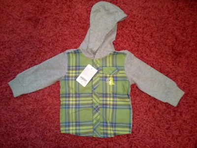 Hemd Gr.68 Swetshirt Pullover Neu  grau /grün 4 - 6 mon.