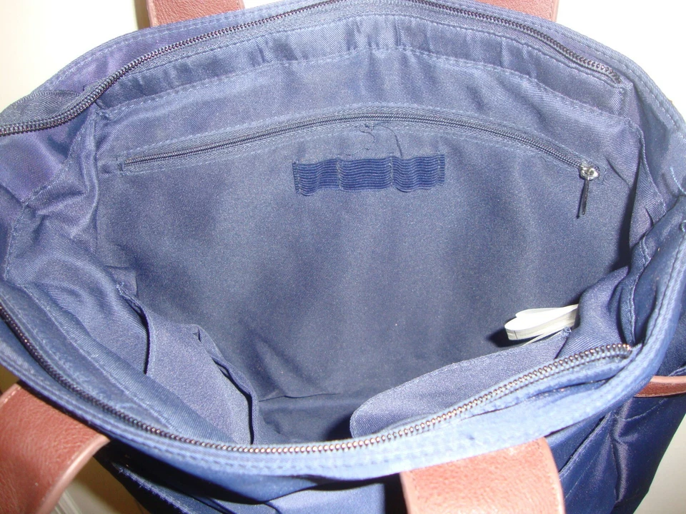 Фирменная сумка для подгузников холщовая синяя/коричневая детская сумка-тоут органайзер для путешествий 391 - Изображение 4 из 4