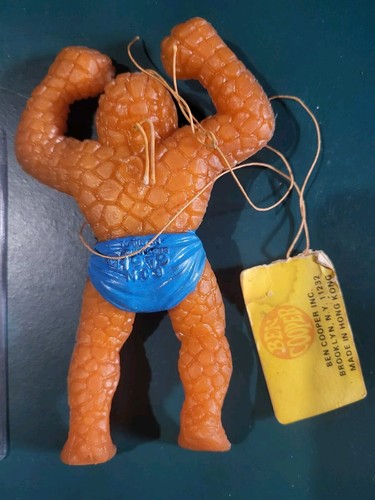 Rare THE THING BEN COOPER RUBBER JIGGLER FIGURE MARVELMANIA 1979 With Tag - Picture 3 of 5