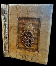 Hawaii All Natural Wood, Fibers Scrap Book Photo Album New Palm Vintage