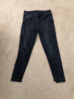 Pre-owned Zara Basic Z1975 Denim Black Size 6