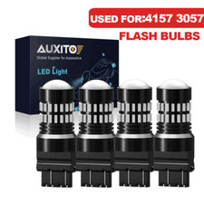 4x 3157r 3156 4057 Led Red Flash Strobe Blinking Brake Stop Light Bulbs Canbus