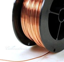 Copper Wire, 16 Gauge ROUND Dead Soft, Copper Jewelry Wire,10 Feet, 003