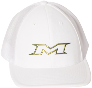 Miken mtruck-fgwht 01 Gold Series 404 M Flexfit Chapeau Blanc/Or Trucker Hat