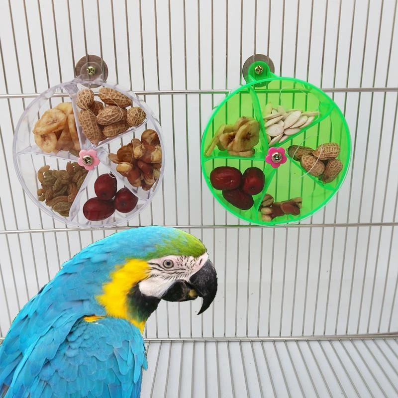 Foraging wheel top parrot toy