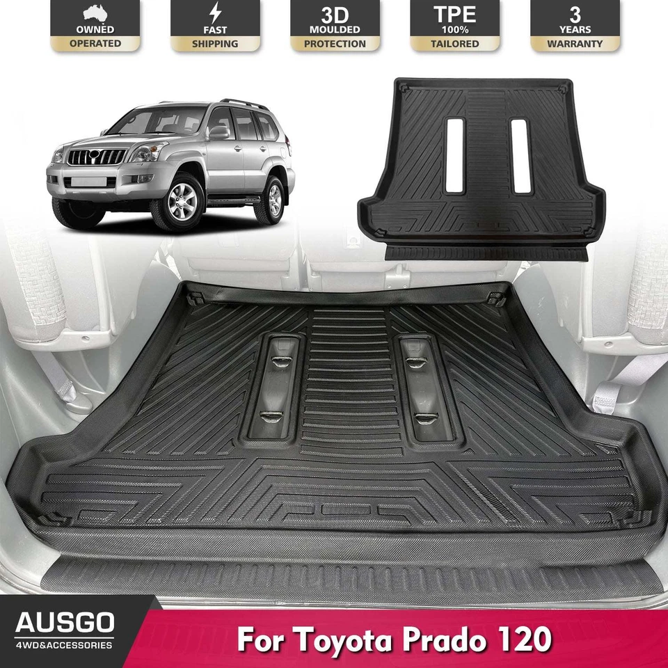 AUSGO Boot Liner for Toyota Landcruiser Prado 120 2003-2009 Cargo Trunk Mat