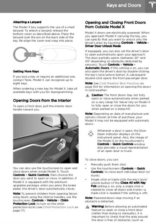 Tesla Model X Owner's Manual