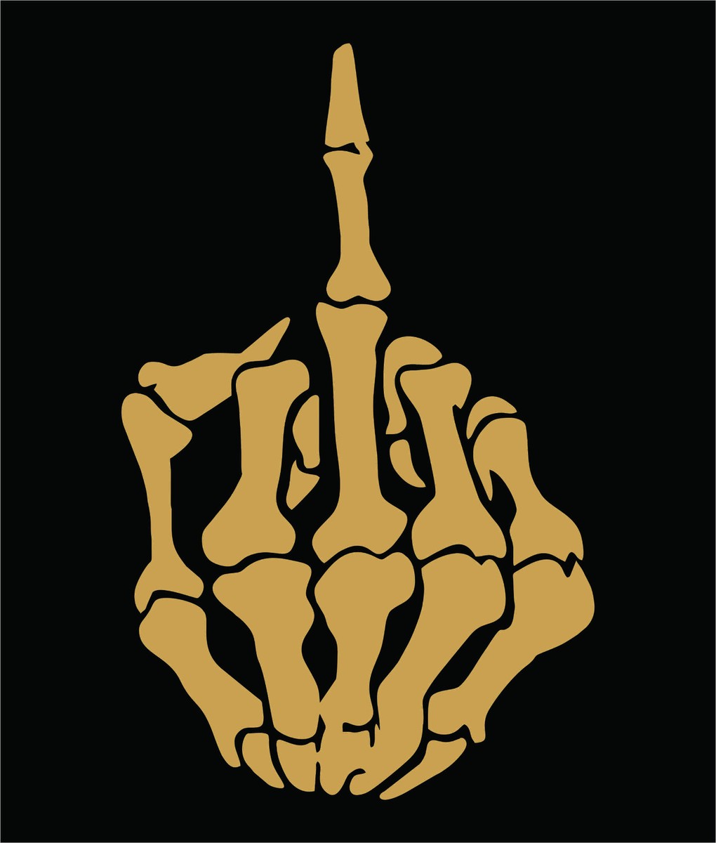Skeleton Middle Finger Sticker Car Decals For Men Skeleton Middle Finger Decal/sticker R Feelings ...