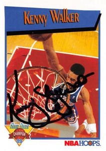 Kenny Walker autographed Basketball Card (Knicks, Sky) 1991 Hoops Slam Dunk #V