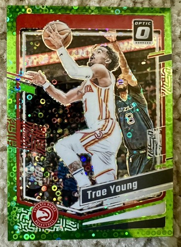 2023-24 Donruss Optic Fast Break Trae Young Lime Green Disco 01/05📈Hawks🔥