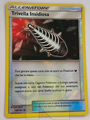 Insidious Drill   Team Game 138/181   Reverse Foil Pokemon Italian EX