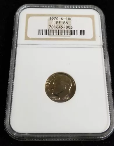 1970 S 10c  Proof Roosevelt Dime - NGC PF66 