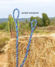 Flemish Twist B55 / PURPLE AND GREEN / CHOOSE YOUR LENGTH / A MERE $16.95 CHEAP!