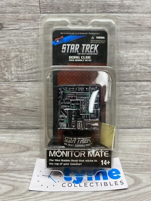 Star Trek Borg Cube Monitor Mate Mini Bobble Head Sealed Bif Bang Pow Great Gift