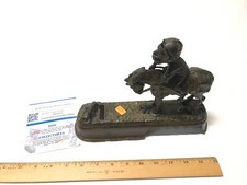 Banco Mecánico Vintage 1879 Burro "Siempre Did Spise a Mule Jockey" Buen Estado