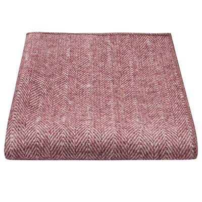 King & Priory Burgunder Herringbone Einstecktuch, Taschentuch
