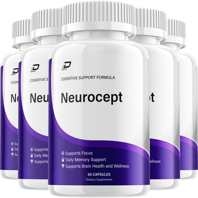 (5 Pack) Neurocept Supplement Capsules   Neurocept Natural Blend Memory Focus