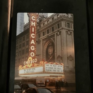 Chicago Theater Metal 5x7 Picture Ready To Display Rare Christmas AFFORDABLE