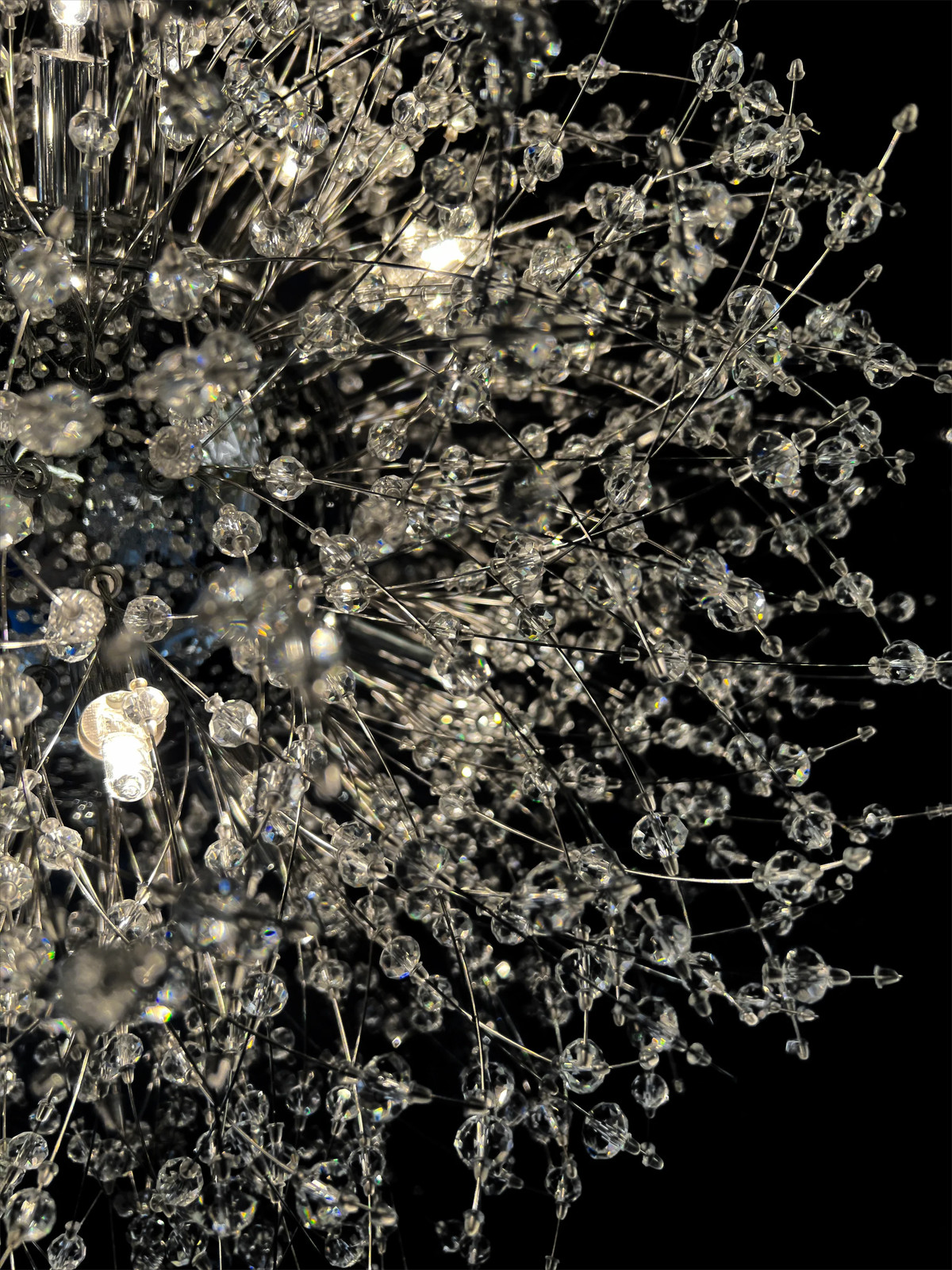 Luxe Starburst Chrome Crystal Chandelier 24"