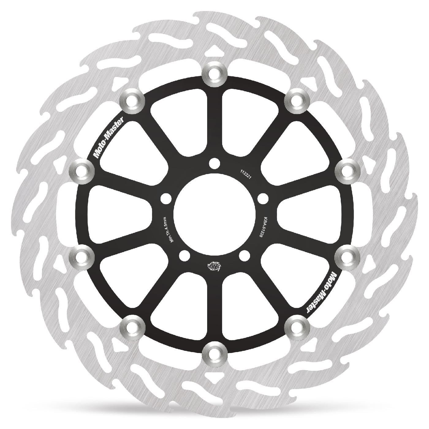 Moto Master Black/Silver 112221 - Flame Series Floating Brake Disc For Yamaha Yzf-R1 1000Sp - Image 2