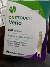 OneTouch Verio Glucose Blood Test Strips - 100 Count 07/2027 and 100 count 01/28