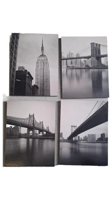 IKEA Image Toile New York Skyline Ponts Noir 33x9 cm - Photo 1/3